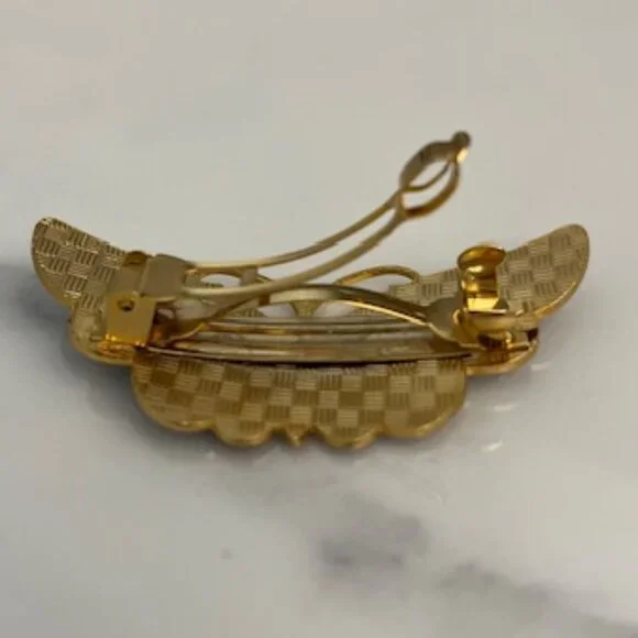 Cloisonné Butterfly Hair Clip Barrette (New w/o Tag) - Picture 2 of 4